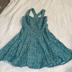 Rampage crisscross strap green dress